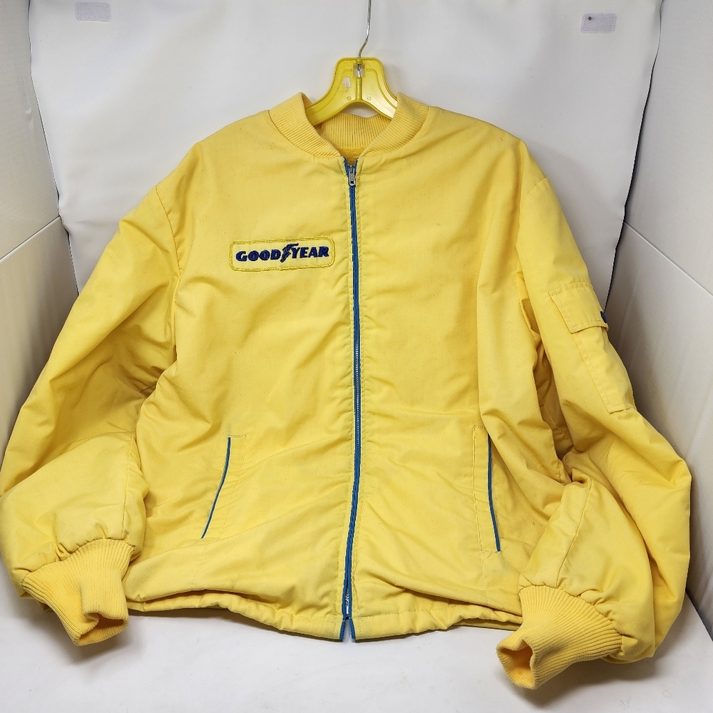 Vintage Goodyear Official Racing Jacket 1970's Sports Nascar Men's Large